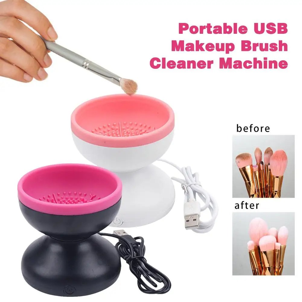 Electric Makeup Brush Cleaner Machine Portable Automatic USB Cosmetic Brush Cleaner Tools For All Size Beauty Makeup Brushes Set - Image 11