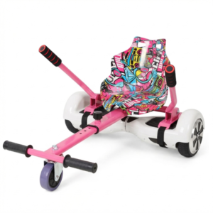 Hoverboard Seat Attachment Go-Kart,Fits 6.5in 8in 10in Hoverboards,Sturdy Adjustable Off-Road Frame,Hover Cart For Family Fun,not Include Hoverboard,Pink