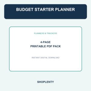 Budget Starter Planner Printable PDF Pack