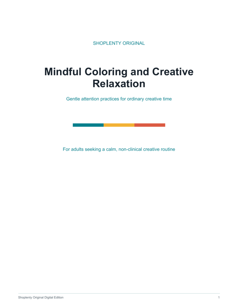Mindful Coloring and Creative Relaxation Guide
