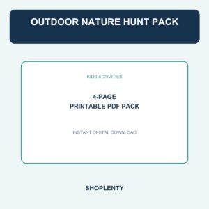 Outdoor Nature Hunt Pack Printable PDF Pack