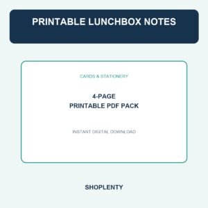 Printable Lunchbox Notes Printable PDF Pack