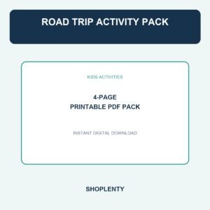 Road Trip Activity Pack Printable PDF Pack