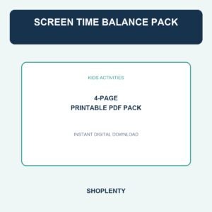 Screen Time Balance Pack Printable PDF Pack