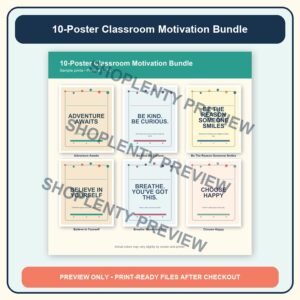 10-Poster Classroom Motivation Bundle watermarked product preview 1