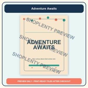 Adventure Awaits Printable Wall Art Bundle watermarked product preview 1