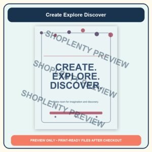 Create Explore Discover Printable Wall Art Bundle watermarked product preview 1