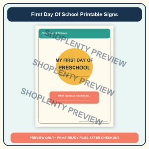 First Day Of School Printable Signs watermarked product preview 1