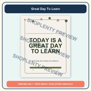Great Day To Learn Printable Wall Art Bundle watermarked product preview 1