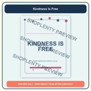 Kindness Is Free Printable Wall Art Bundle watermarked product preview 1