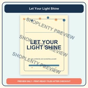 Let Your Light Shine Printable Wall Art Bundle watermarked product preview 1