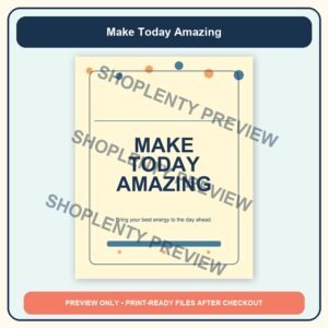 Make Today Amazing Printable Wall Art Bundle watermarked product preview 1