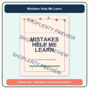 Mistakes Help Me Learn Printable Wall Art Bundle watermarked product preview 1