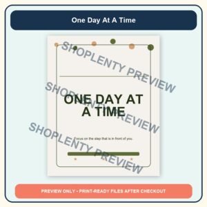One Day At A Time Printable Wall Art Bundle watermarked product preview 1