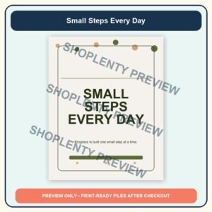 Small Steps Every Day Printable Wall Art Bundle watermarked product preview 1