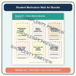 Student Motivation Wall Art Bundle watermarked product preview 1