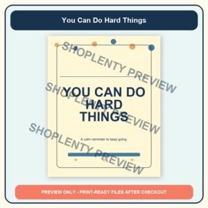 You Can Do Hard Things Printable Wall Art Bundle watermarked product preview 1